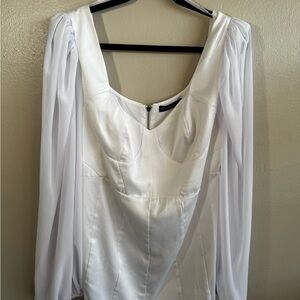 Elegant White Long Sleeve Blouse
